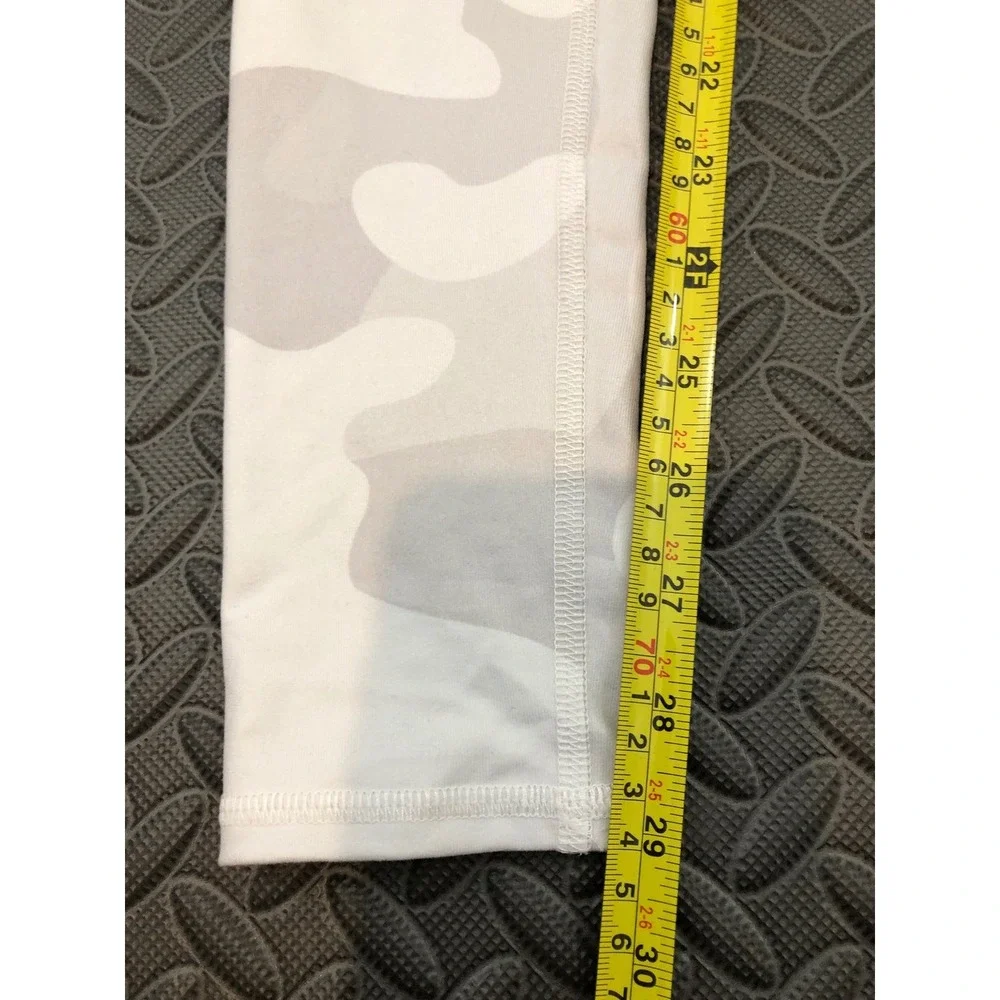 Alo Yoga Leggings Womens XXS White Gray Camo High Waist Full Length Activewear